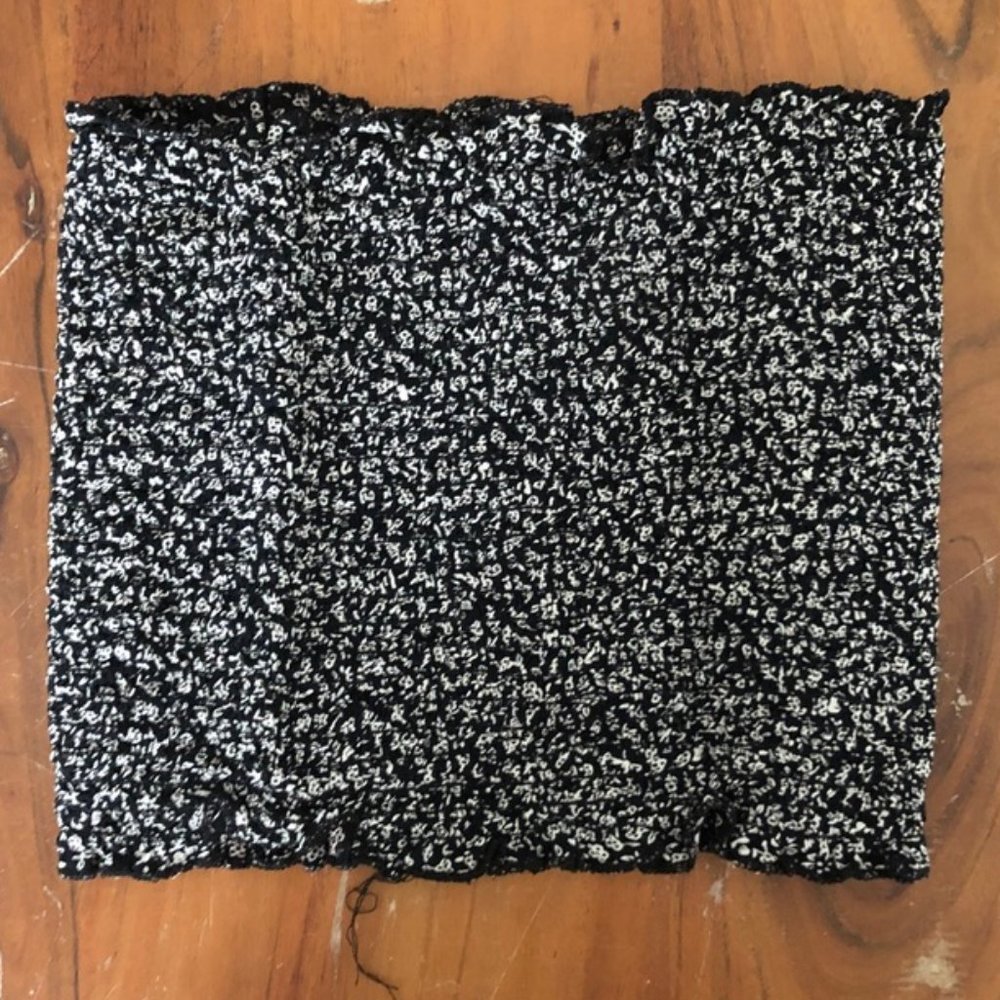 Brandy Melville Black Smock Tube Top
